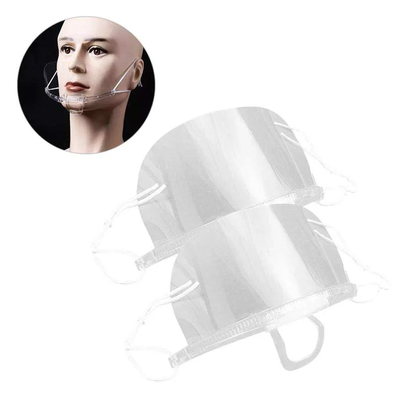 Translucent Plastic Reuseable Mouth Shield - ANTI-FOG (10pc/box) - Image 2